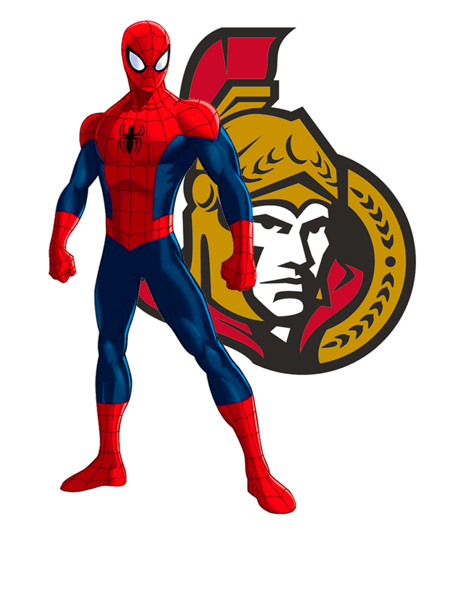 Ottawa Senators Spider Man Logo vinyl decal